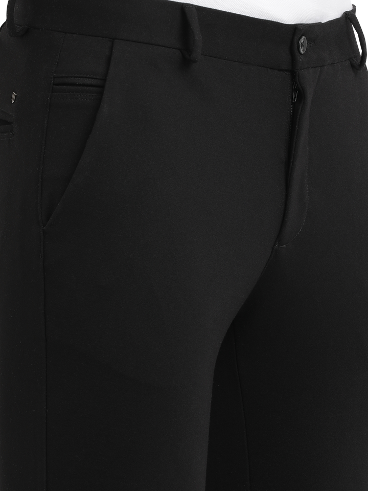 Jet Black Casual Core Trousers - CARLOS_JET BLACK