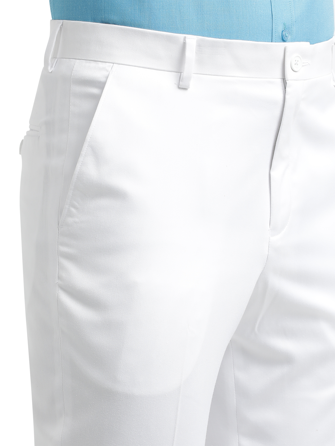 White Satin Formal Trousers