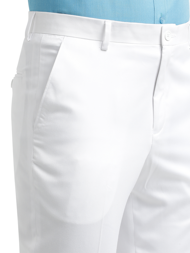 White Satin Formal Trousers