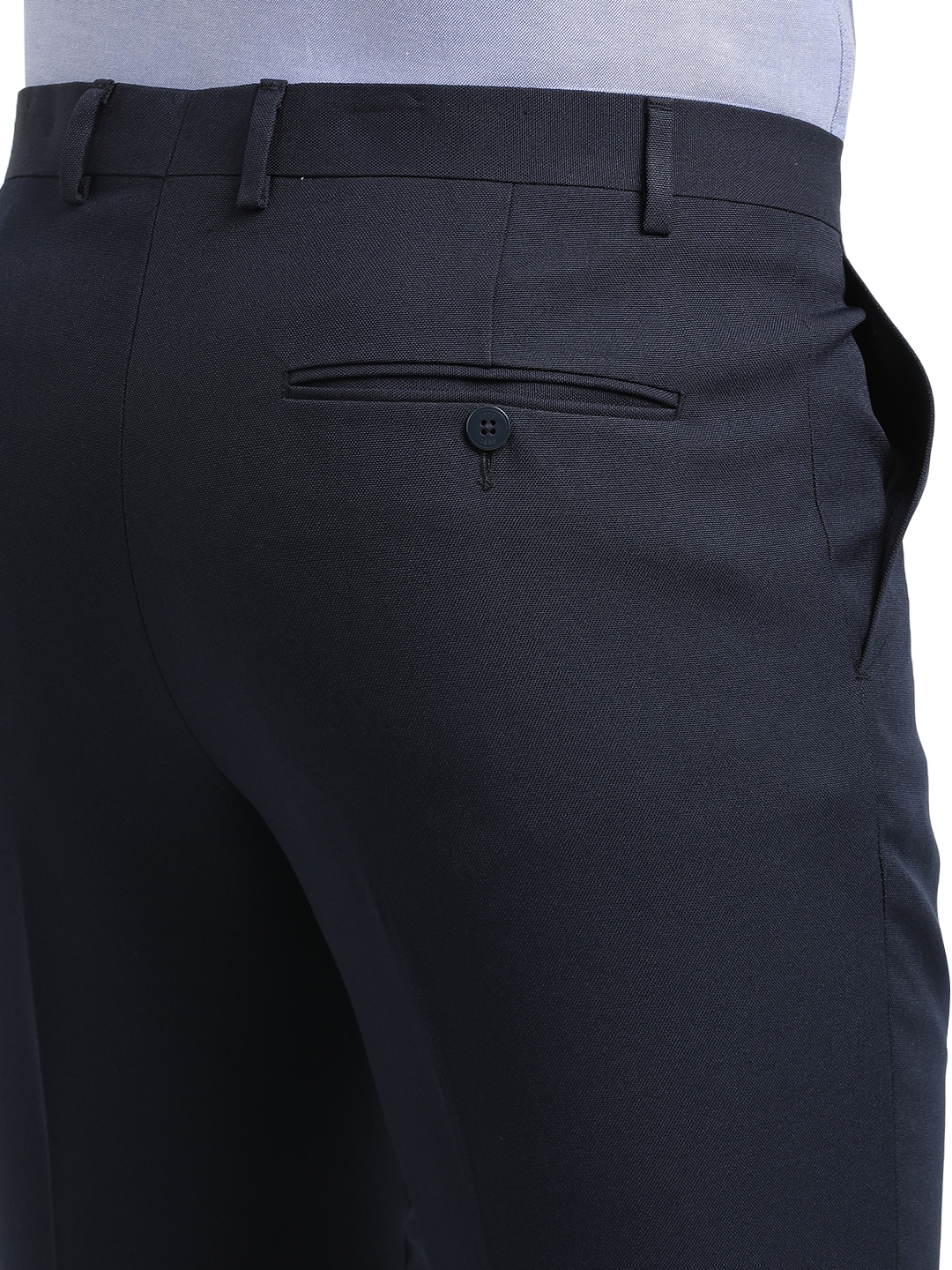 Navy Micro Dobby Formal Trousers