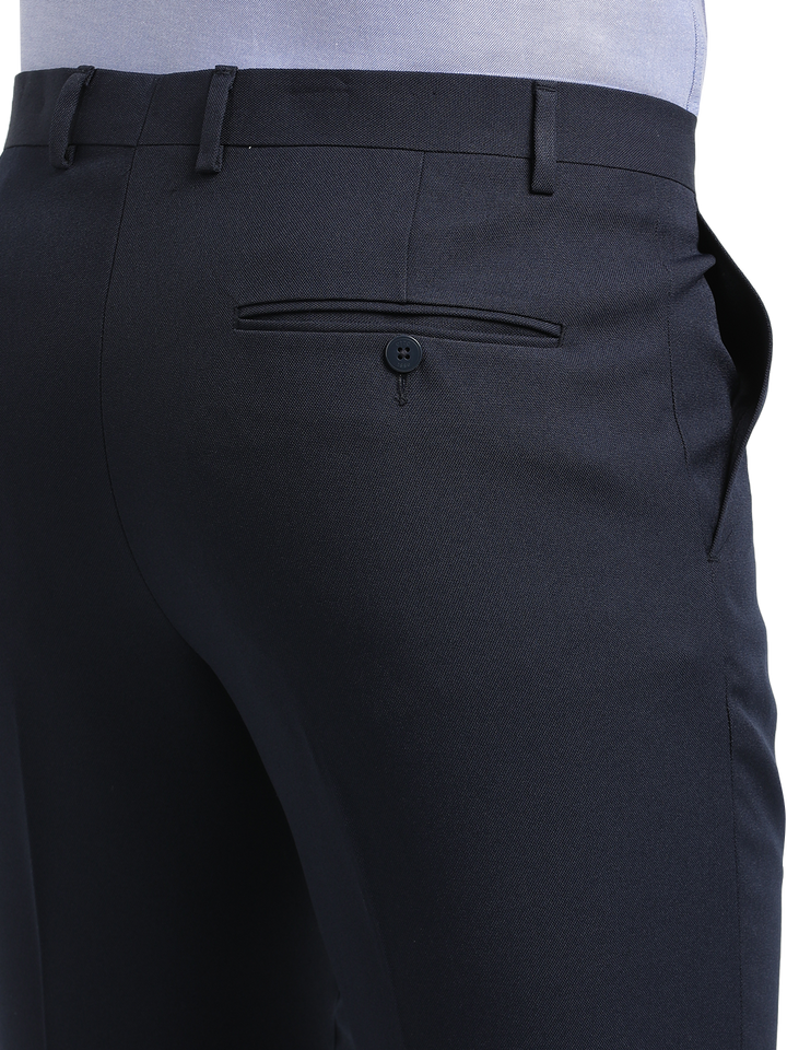 Navy Micro Dobby Formal Trousers