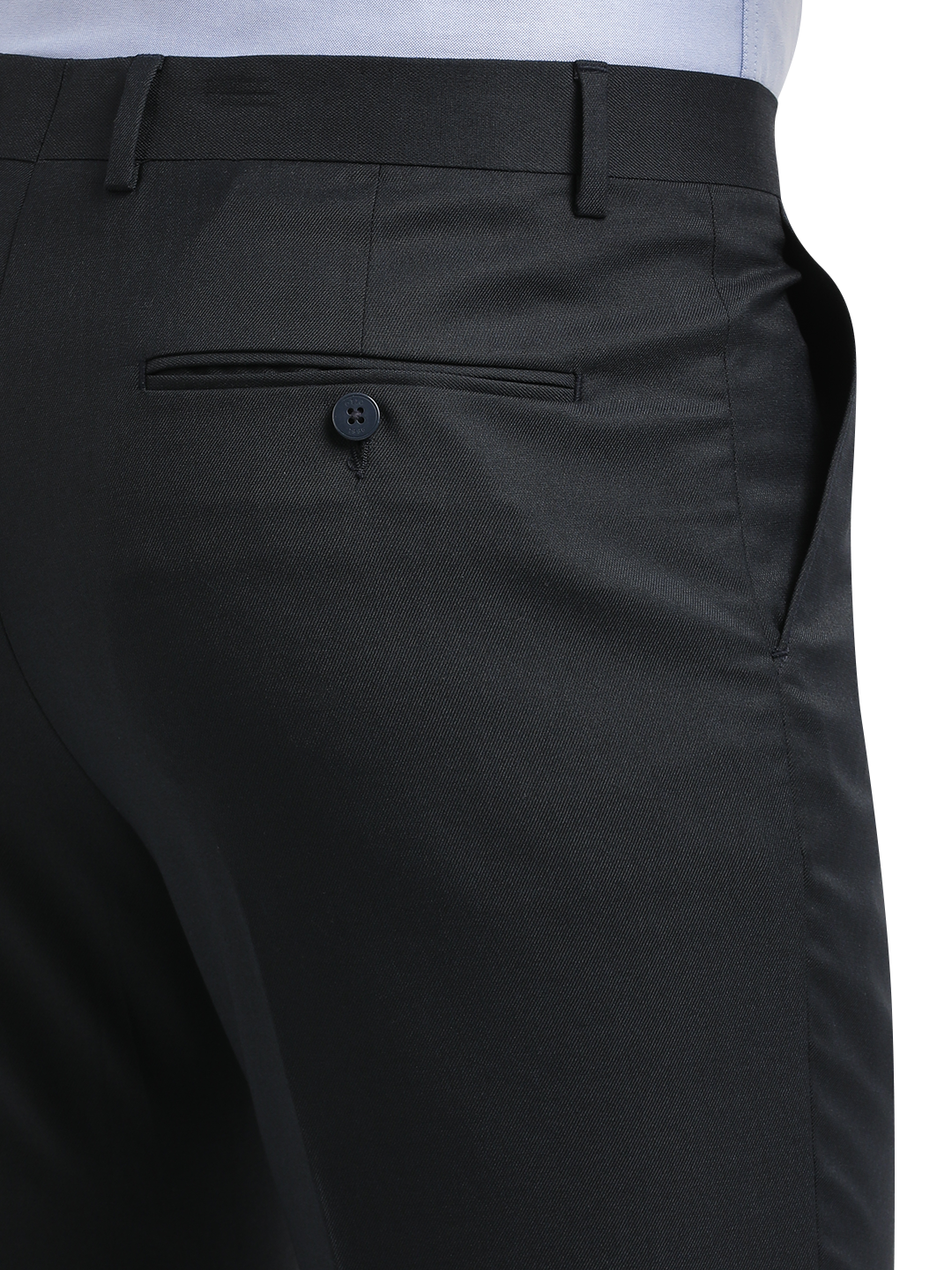 Navy Twill Stretch Formal Trousers