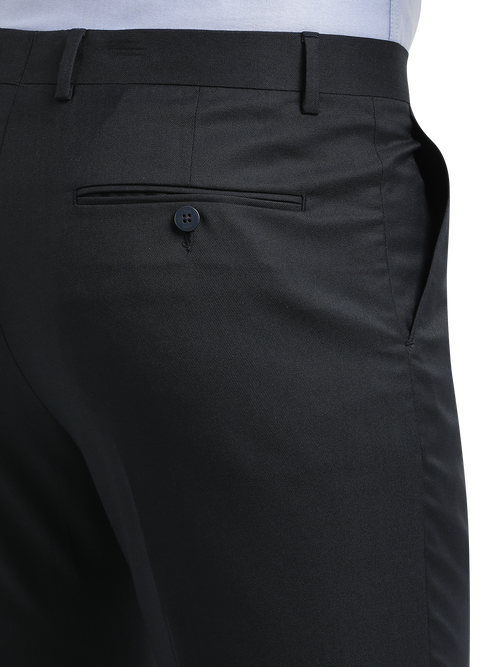 Navy Twill Stretch Formal Trousers