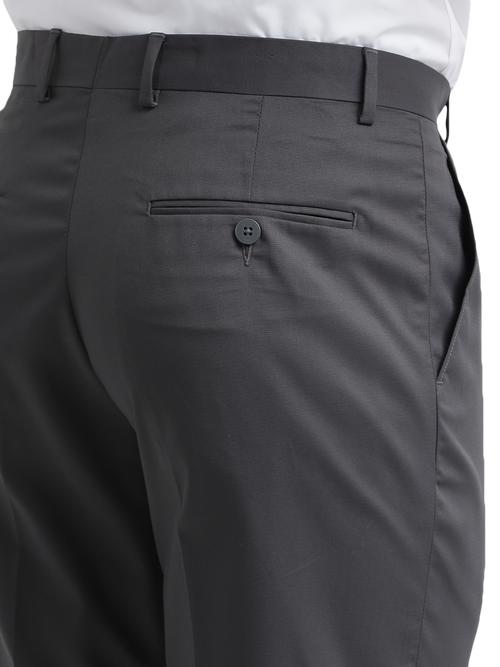 Stone Grey Micro Dobby Formal Trousers