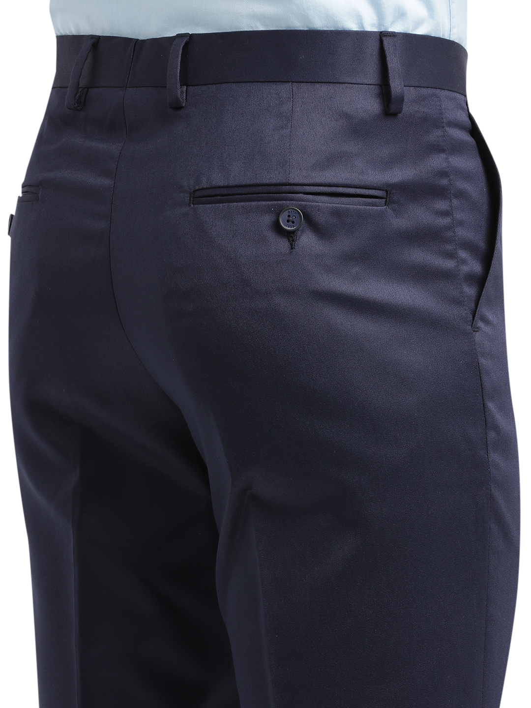 Navy Satin Formal Trousers