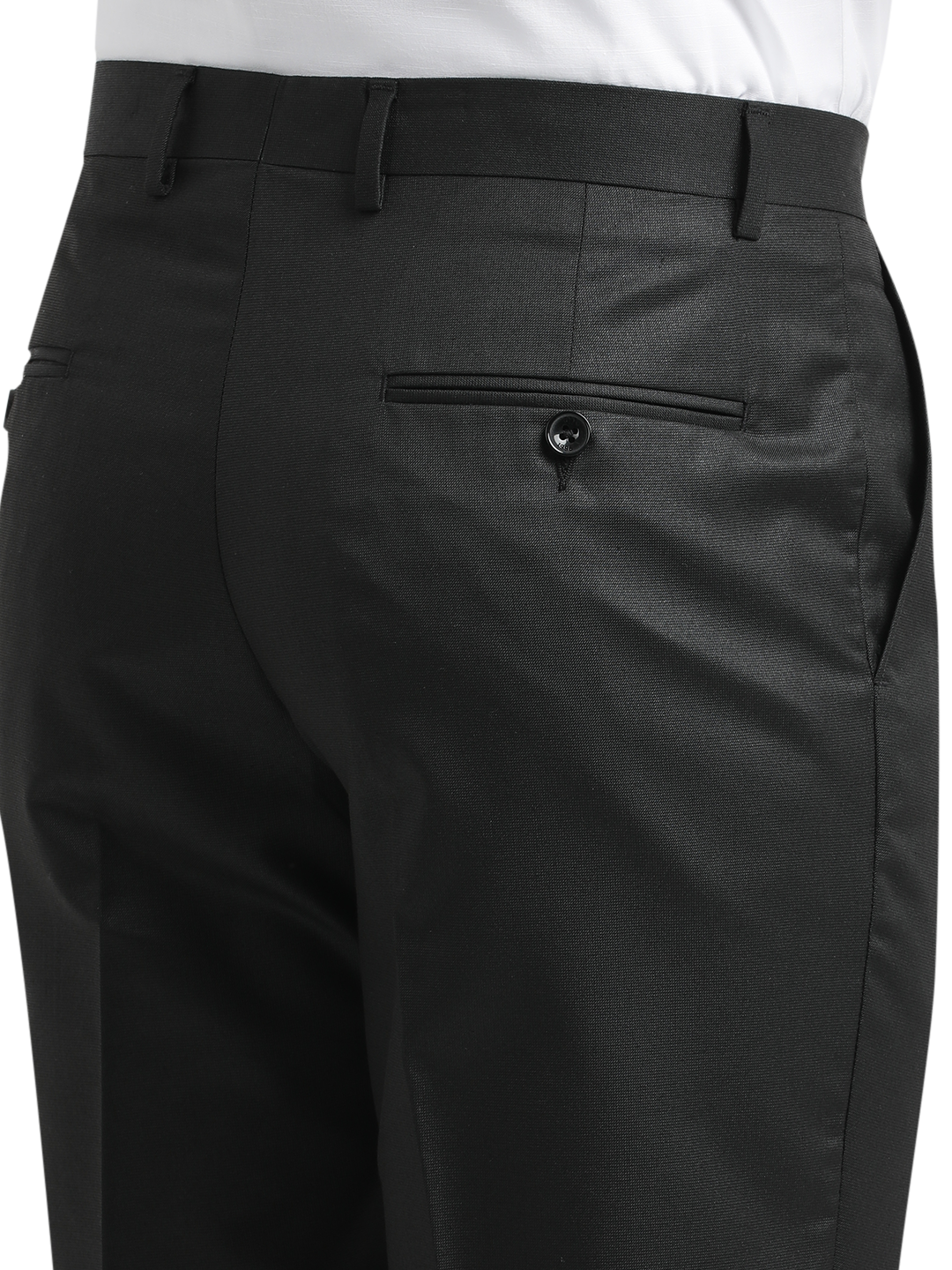 Black Micro Dobby Formal Trousers