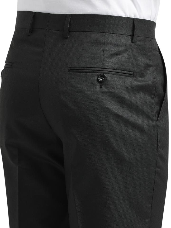 Black Micro Dobby Formal Trousers