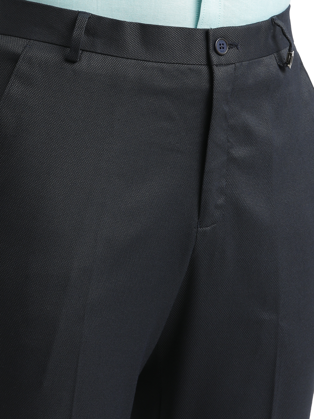 Navy YD Dobby Formal Trousers