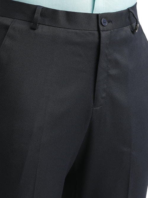 Navy YD Dobby Formal Trousers