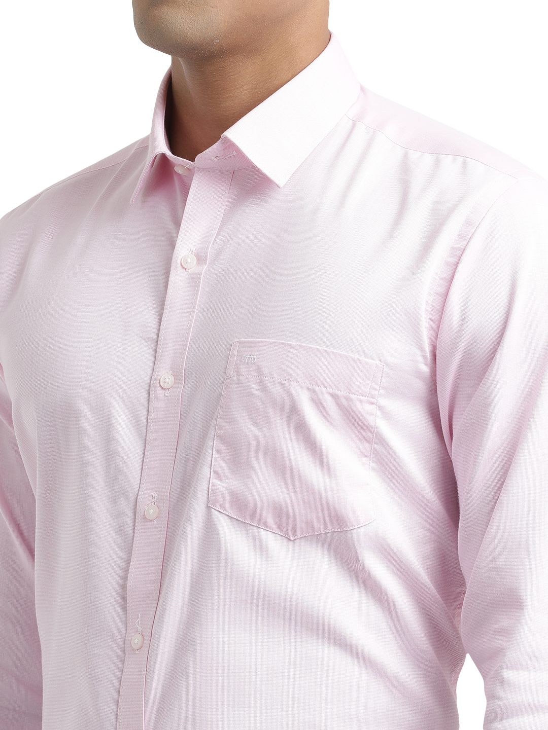 Baby Pink Micro Dobby Solid Shirt