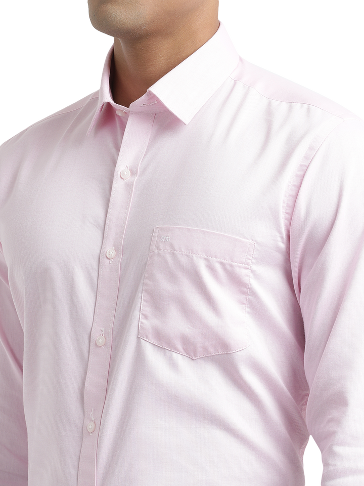 Baby Pink Micro Dobby Solid Shirt