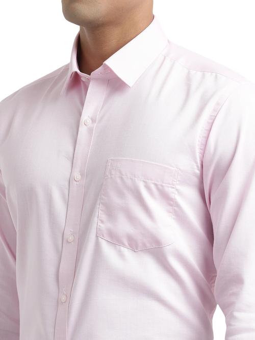 Baby Pink Micro Dobby Solid Shirt