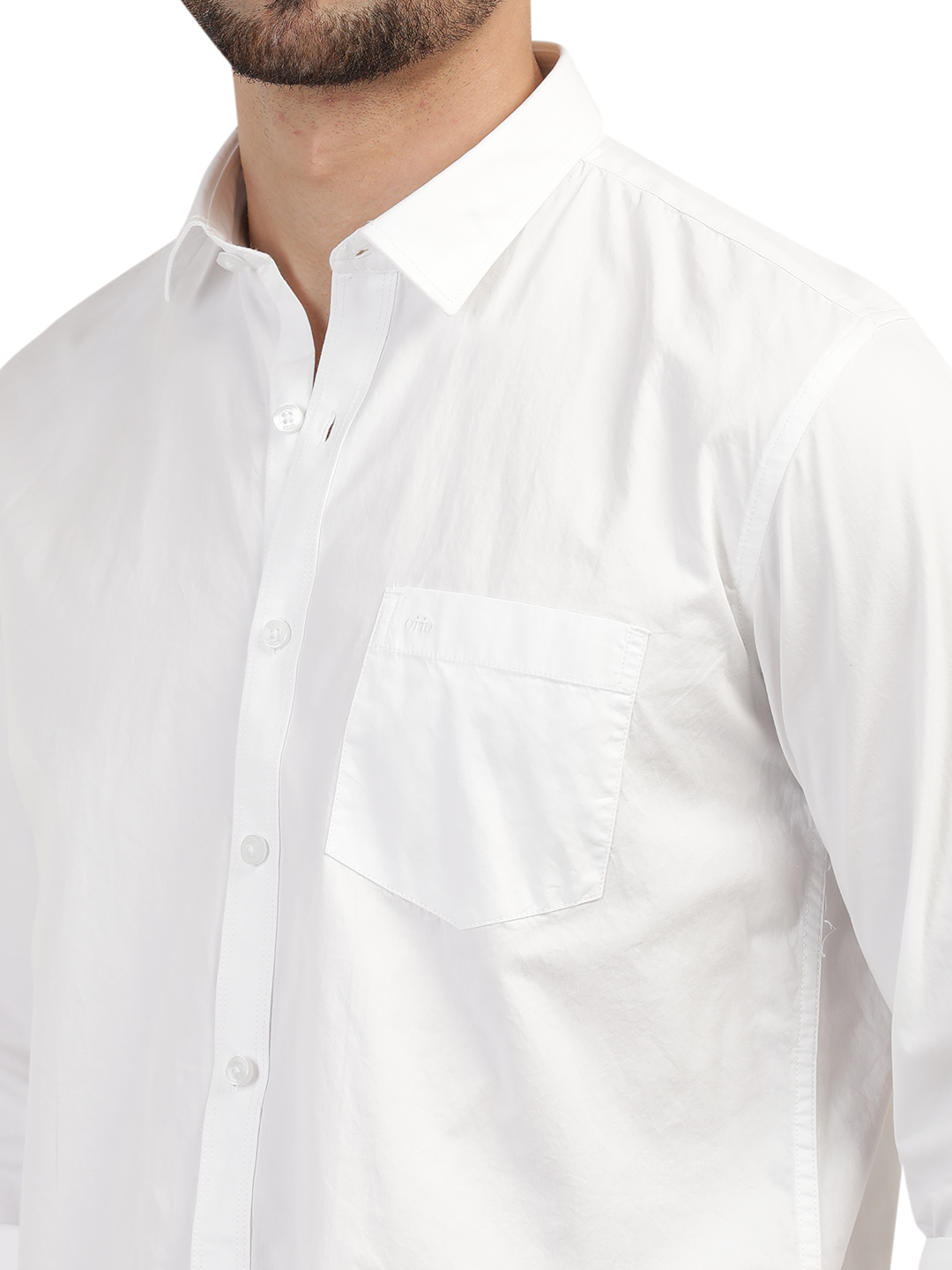 White Twill Solid Shirt