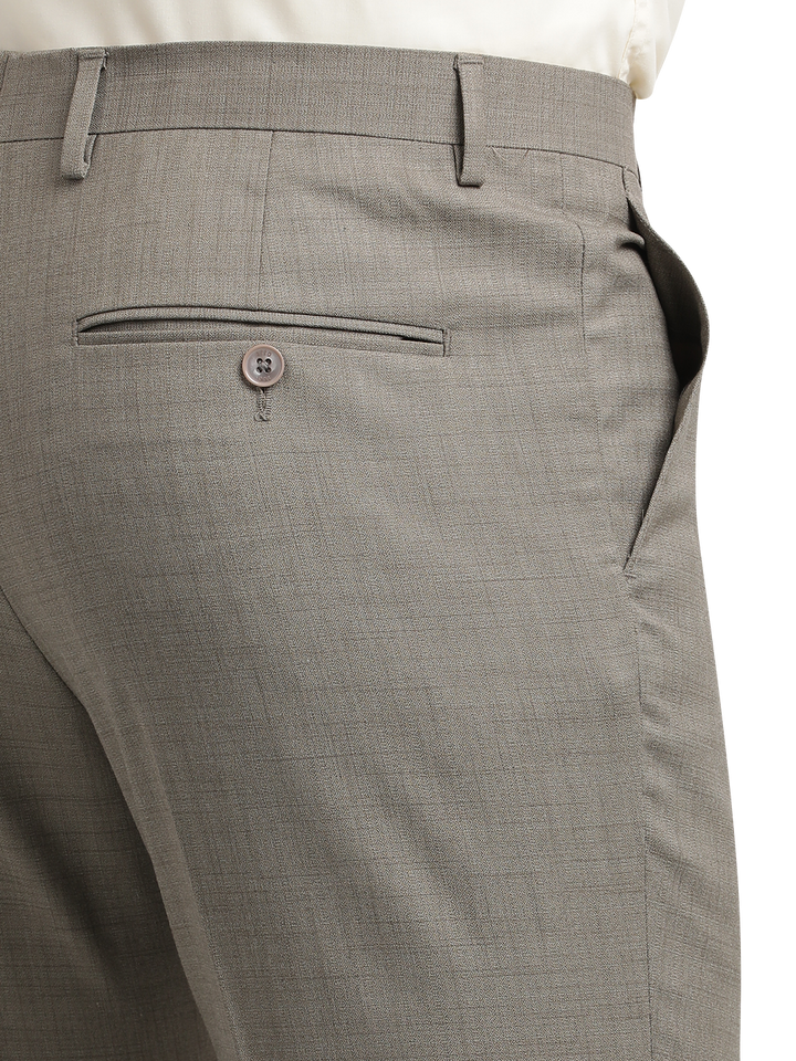 Khaki YD Dobby Formal Trousers