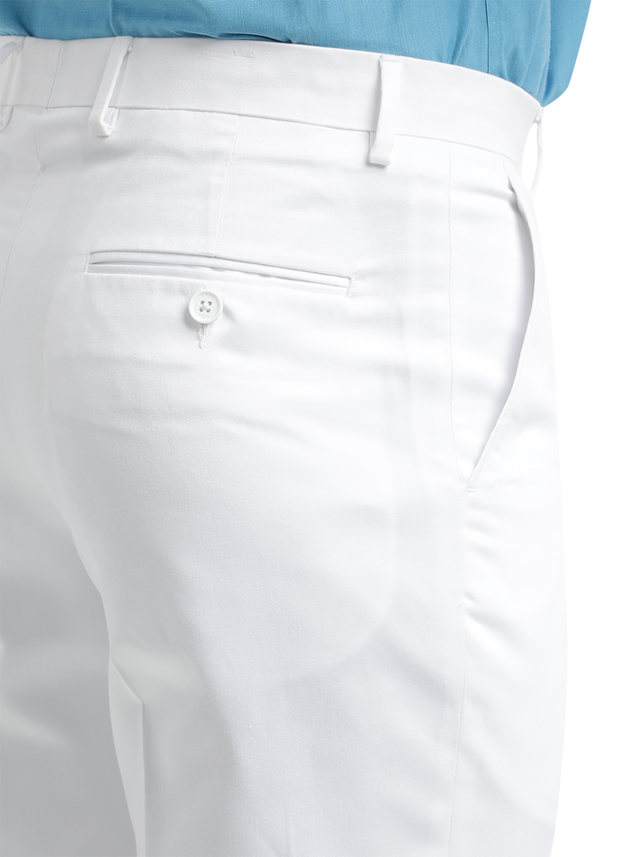 White Satin Formal Trousers