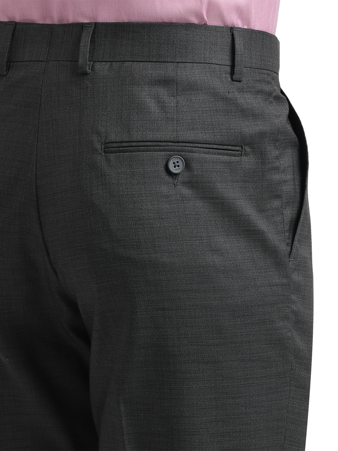 Black YD Dobby Formal Trousers