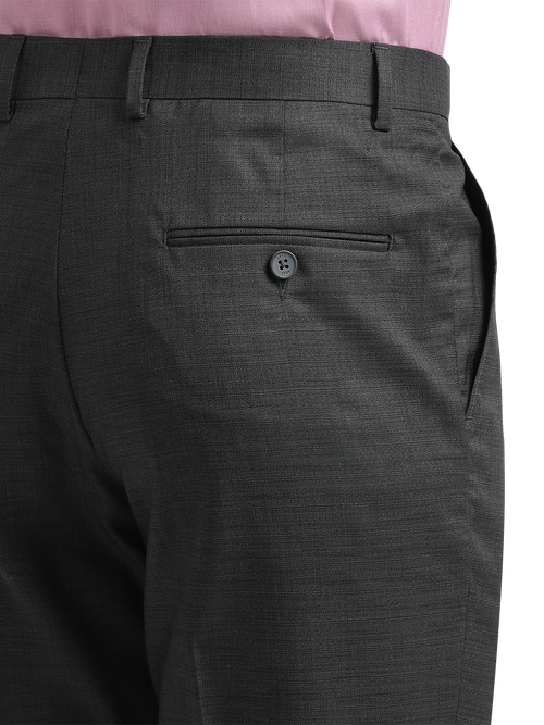 Black YD Dobby Formal Trousers