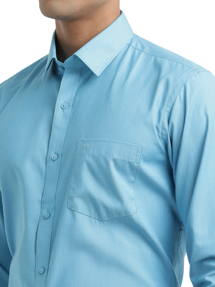 Sky Blue Fil-a-Fil Solid Shirt