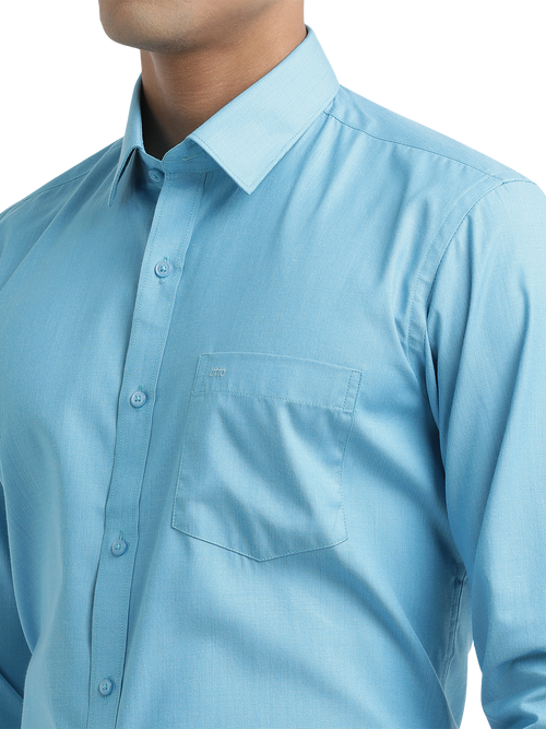 Sky Blue Fil-a-Fil Solid Shirt