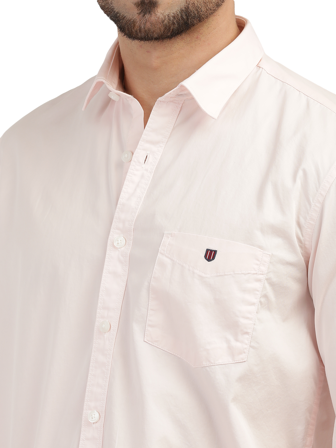 Light Pink Twill Solid Shirt