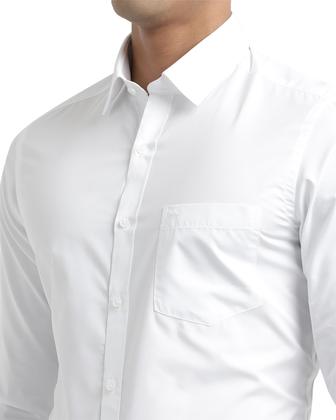 Poplin Solid Wedding White Shirt