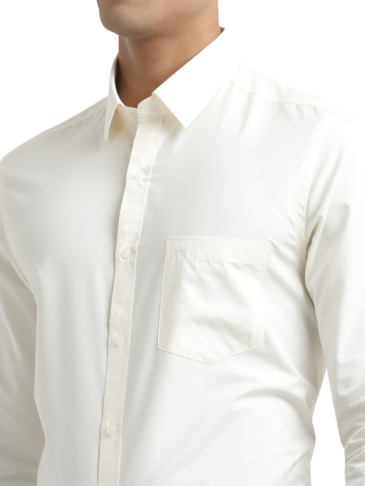 Cotton Wedding Cream Shirt