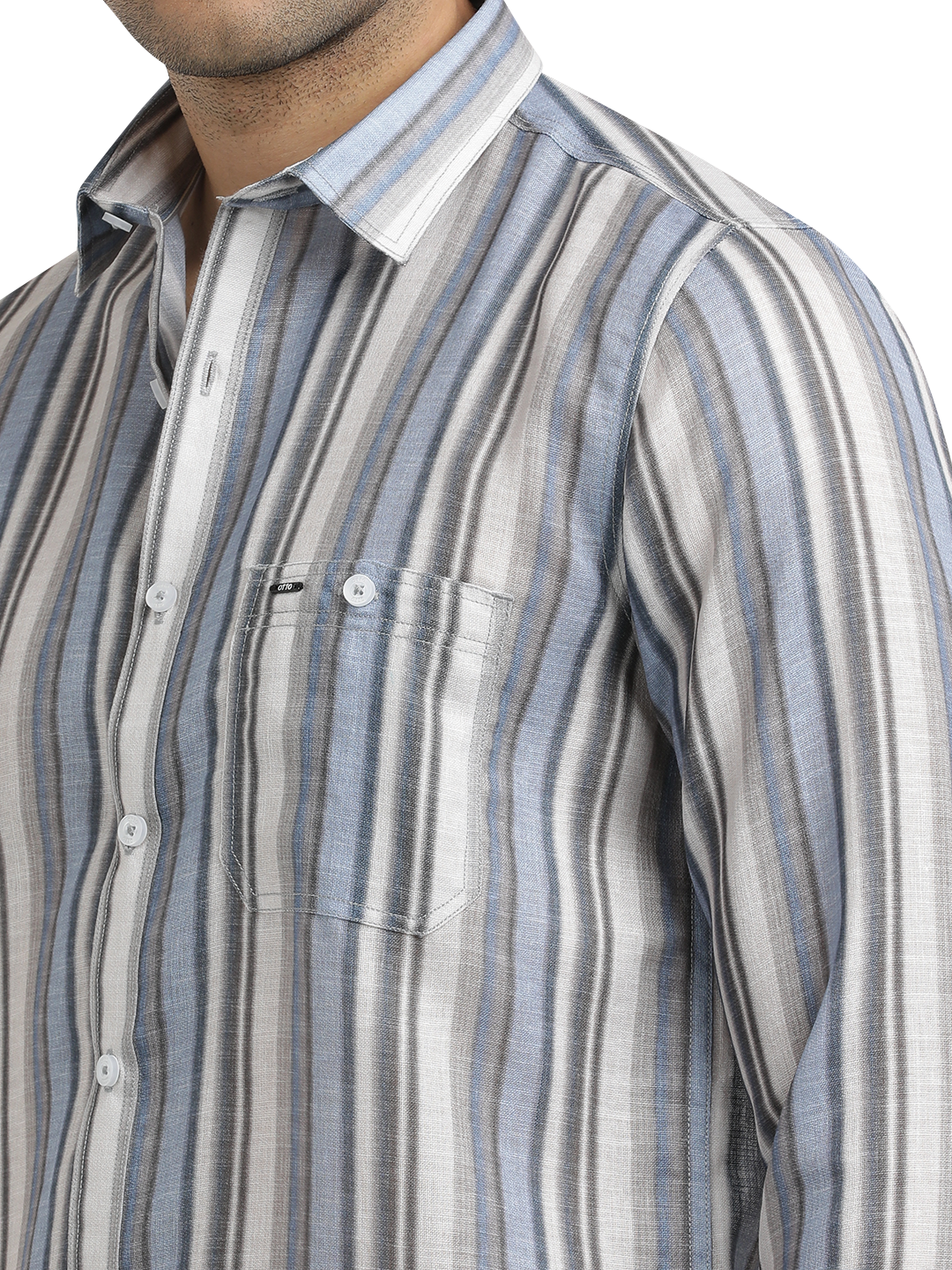 Blue Stripes Semi Casual Shirt