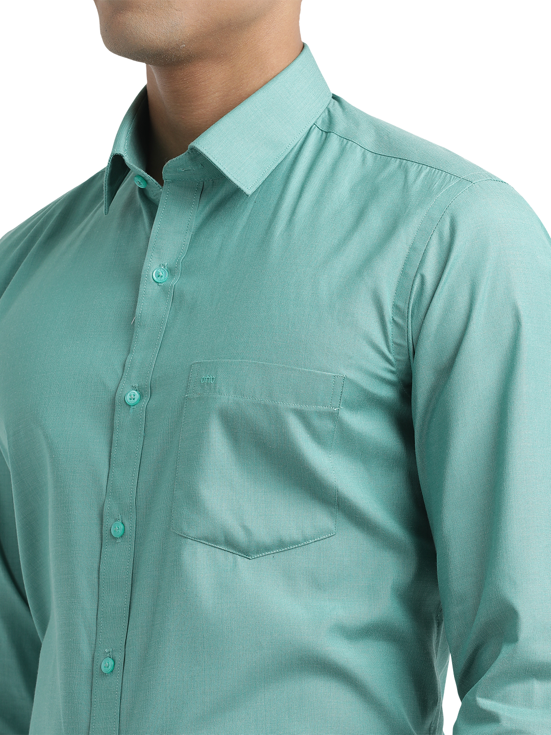 Aqua Green Fil-a-Fil Solid Shirt