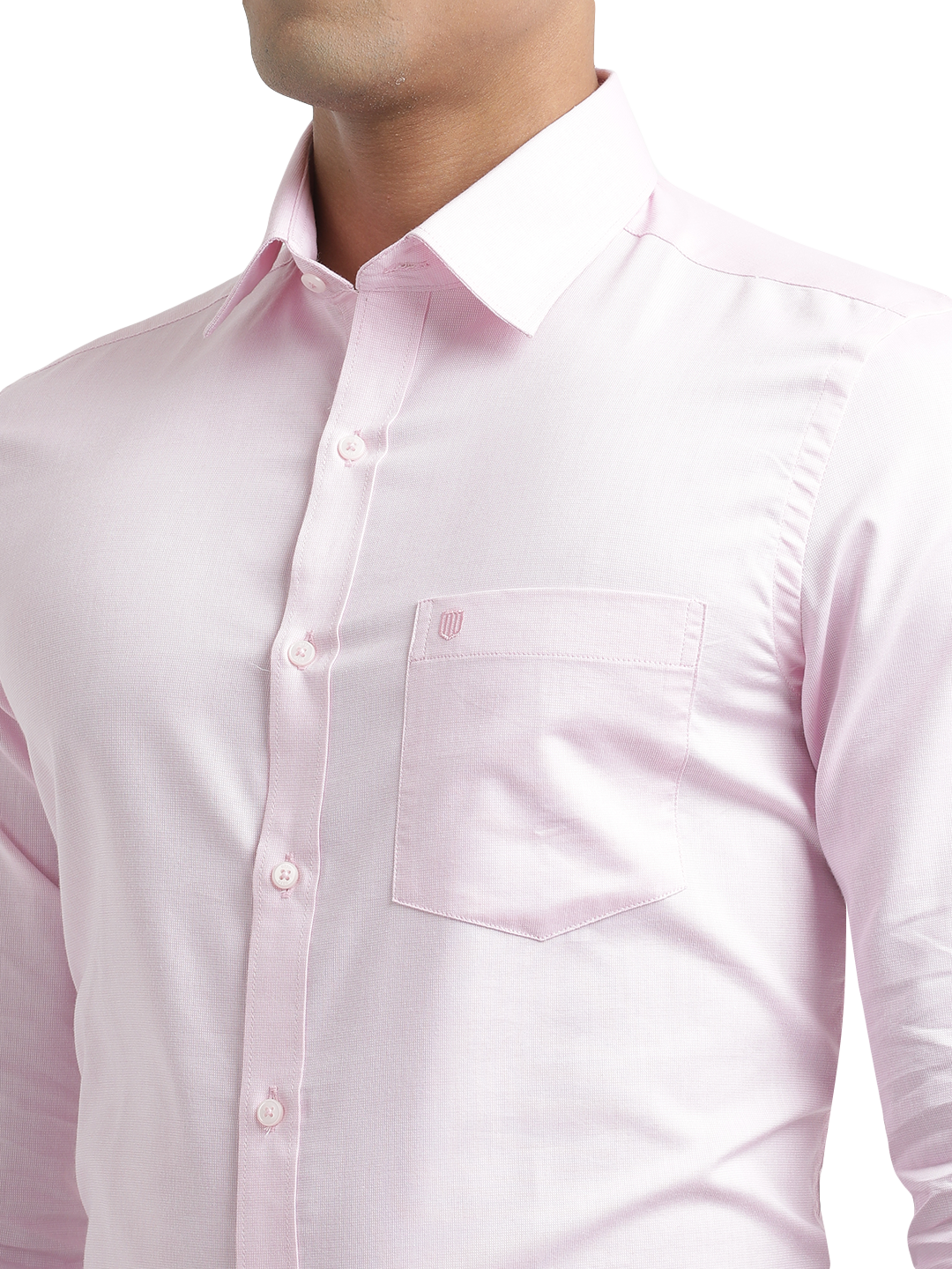 Baby Pink Micro Dobby Solid Shirt