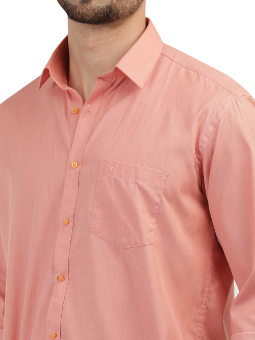 Peach Fil-a-Fil Solid Shirt