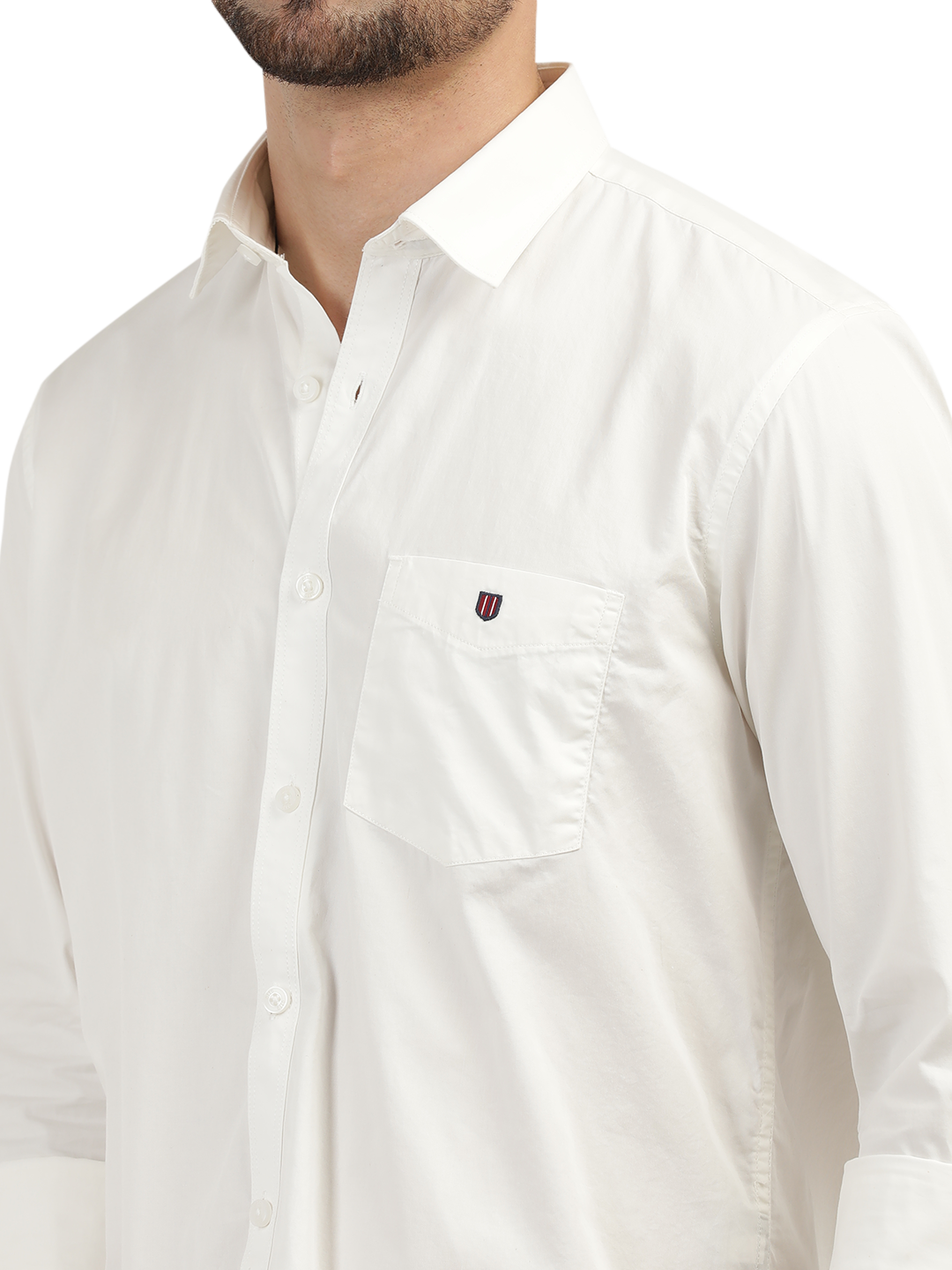 Ivory Twill Solid Shirt