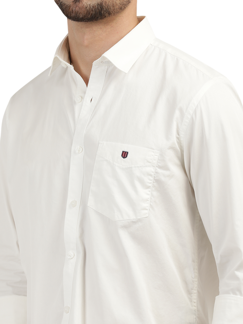 Ivory Twill Solid Shirt