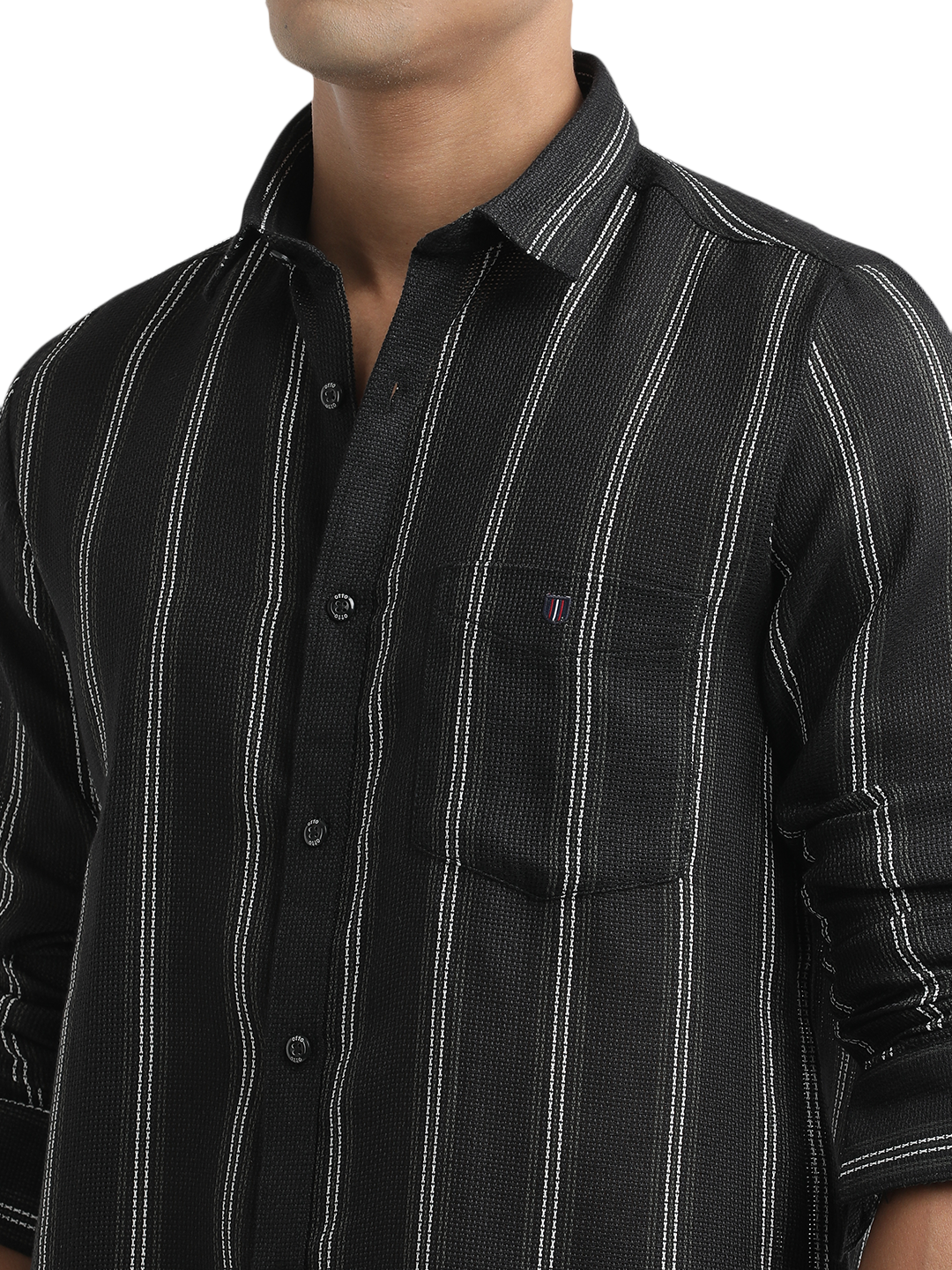 Black Stripes Semi Casual Shirt