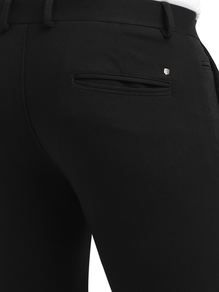 Jet Black Casual Core Trousers