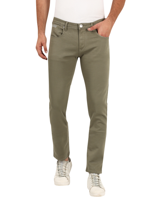 Dark Olive Denim Core Trousers