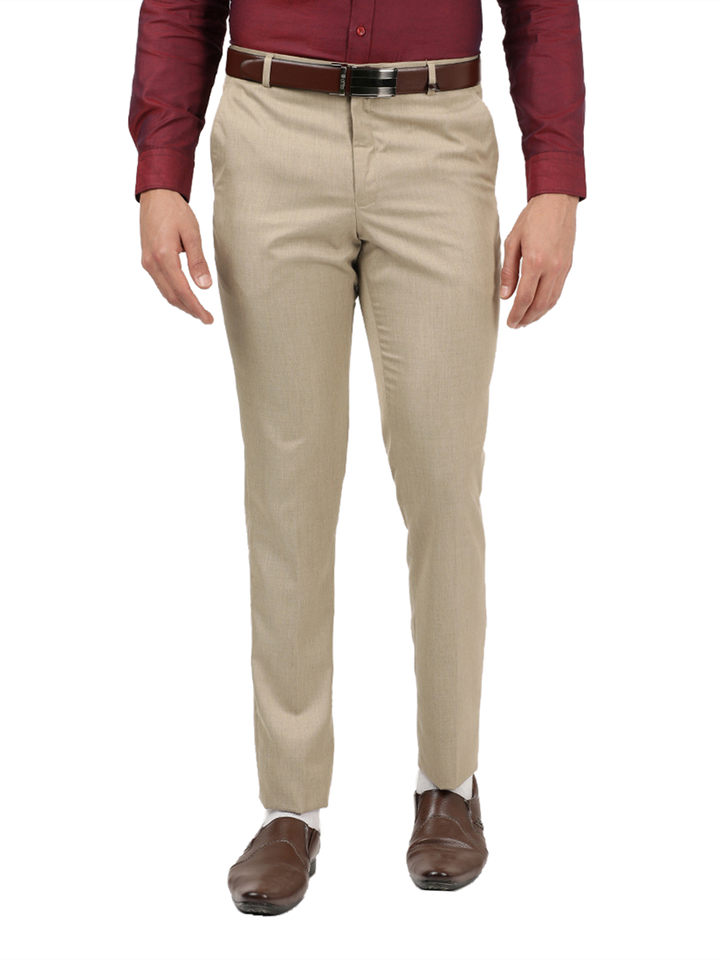 Beige Formal Core Trousers