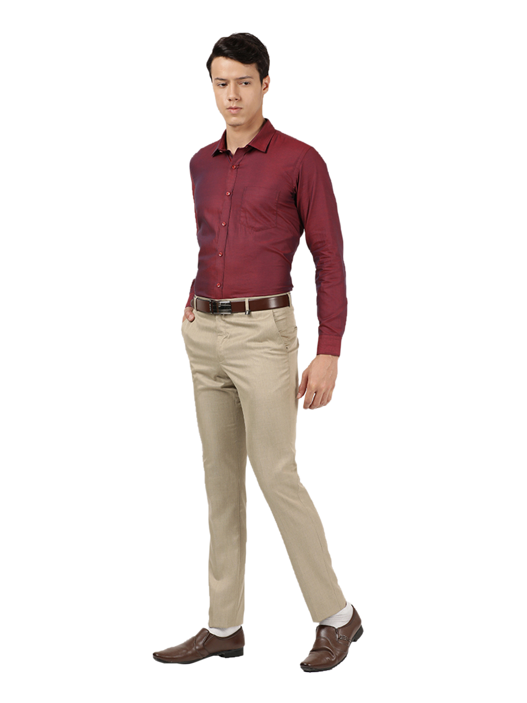 Beige Formal Core Trousers