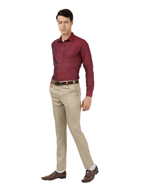 Beige Formal Core Trousers