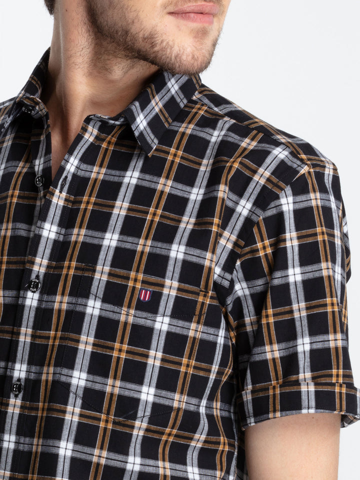 Black Checkered Casual Shirt