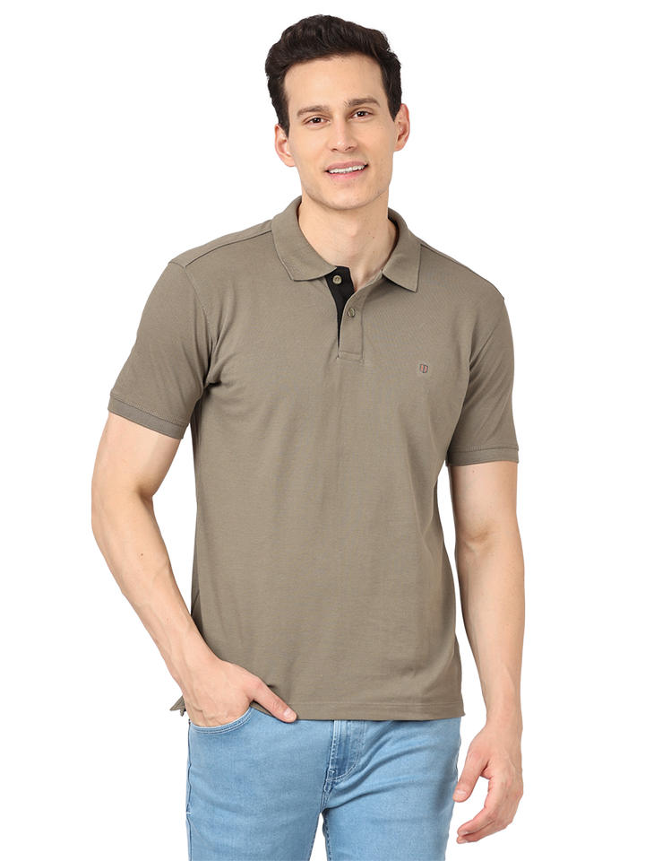 Loural Oak Plain Polo Collar T Shirt