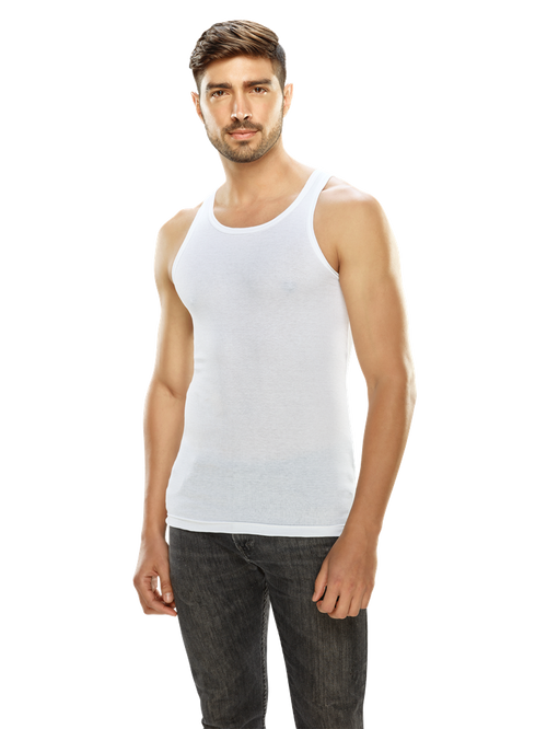 Men Vest Rogo White