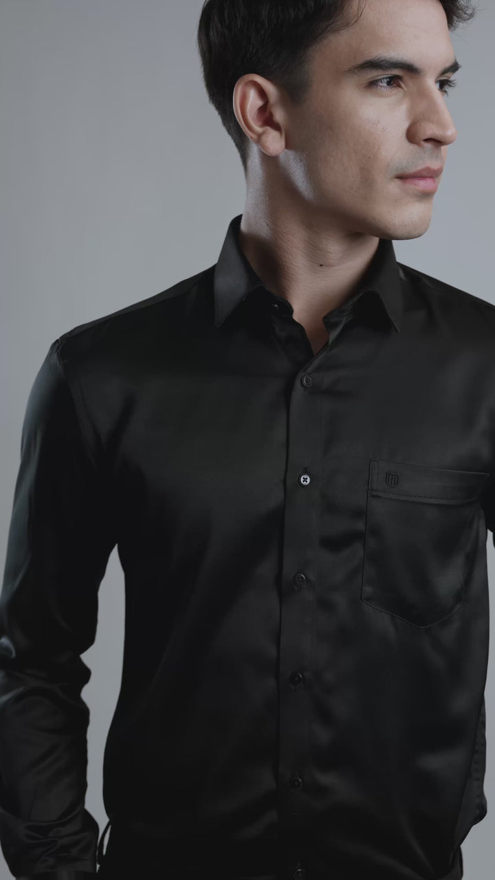 Black Satin Premium Shirt