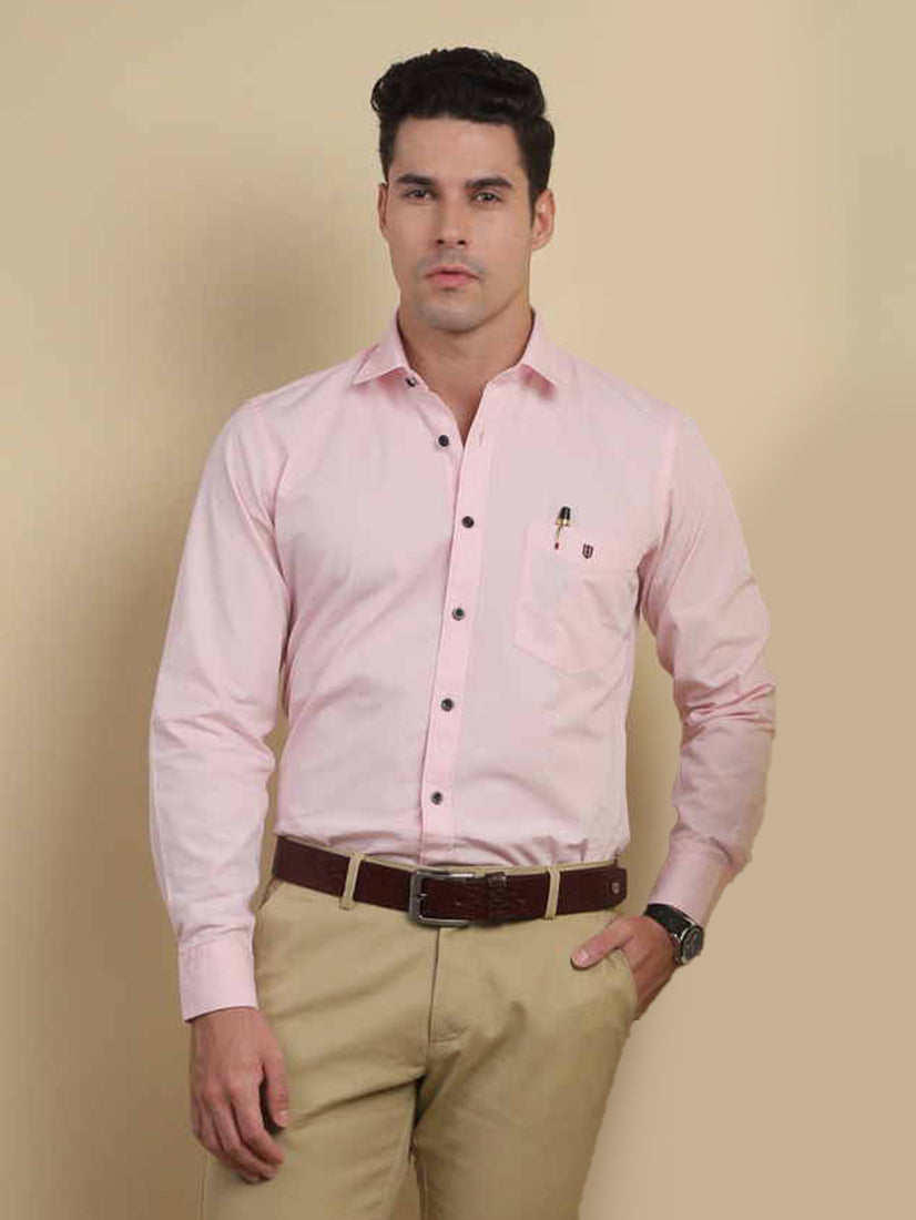 Van Heusen Formal Shirts  Buy Van Heusen Men Pink Regular Fit Textured  Full Sleeves Formal Shirt Online  Nykaa Fashion