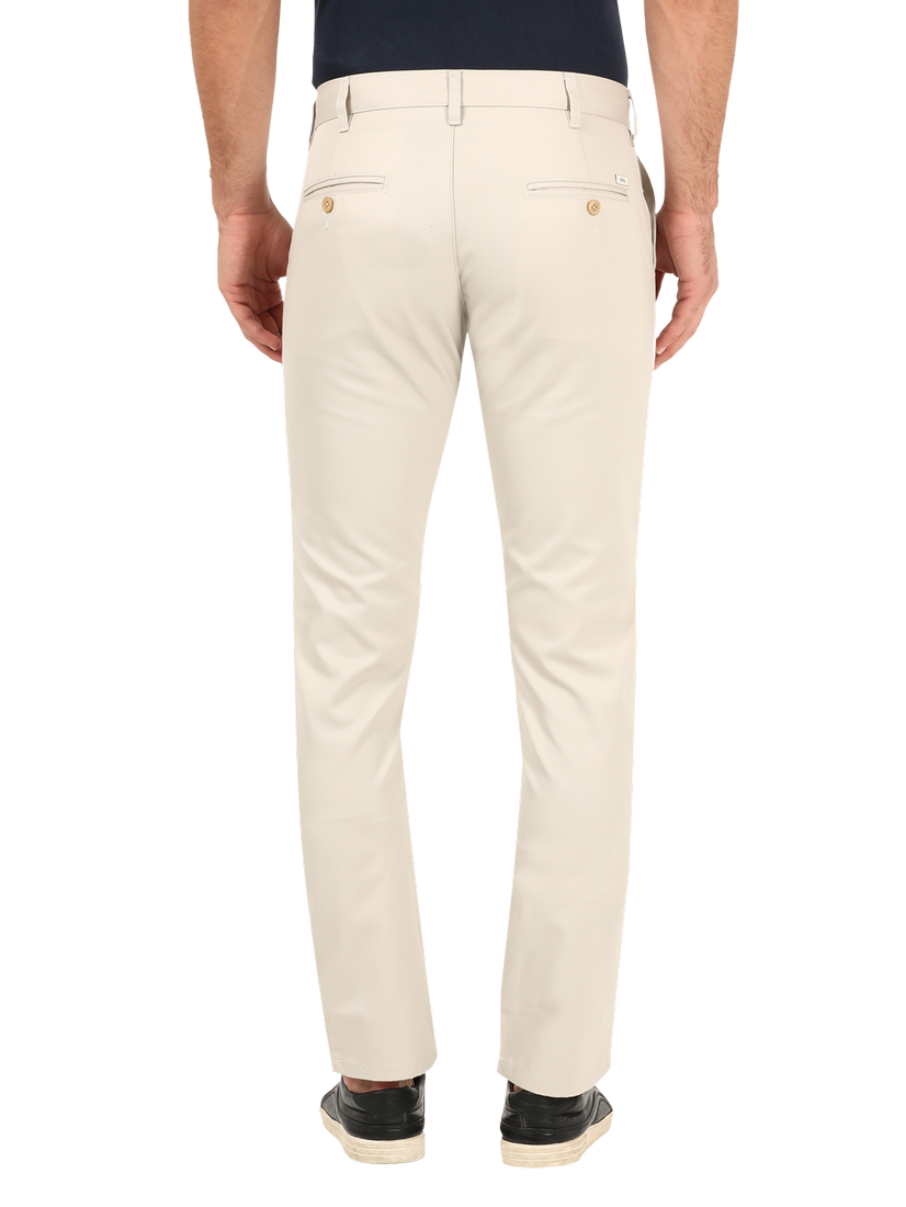 Beige Casual Core Trousers