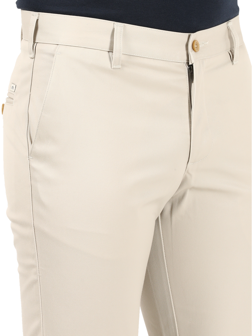 Beige Casual Core Trousers