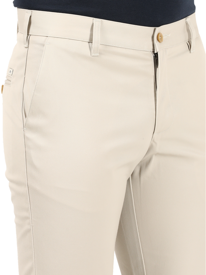 Beige Casual Core Trousers