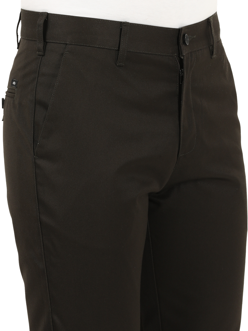 D.Olive Casual Core Trousers