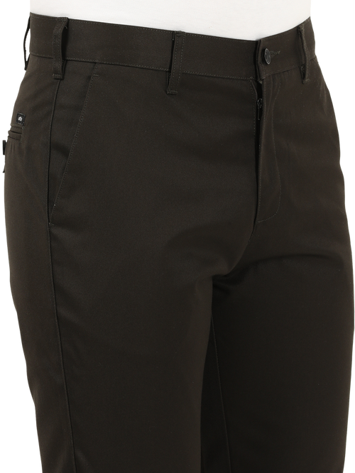 Dark Olive Casual Core Trousers