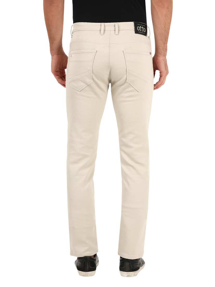 Beige Denim Core Trousers