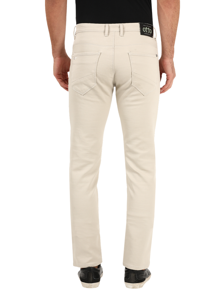 Beige Denim Core Trousers